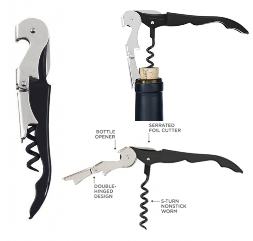 Truetap™: Double-Hinged Corkscrew in Black – Genius Creative Adventures